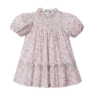 JANIE AND JACK The Olivia Smocked Cotton Lined Dress Girls Size 14 Versatile - Picture 1 of 12