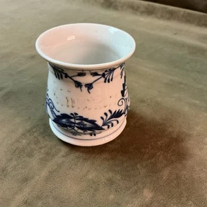 Tarro de especias abierto victoriano alemán porcelana azul patrón cebolla/jarrón pequeño - Imagen 1 de 7