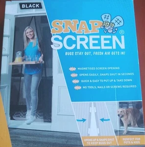 JML SNAP SCREEN MAGNETISED SCREEN OPENING KEEP BUGS OUT & LETS FRESH AIR IN! - Picture 1 of 5