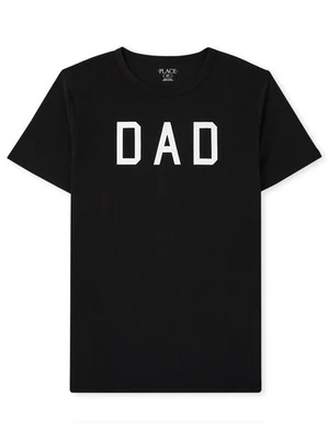 Camiseta Place Para Hombre Talla XXL Papá Gráfica Negra Manga Corta Cuello Redondo Foto 1 de 4