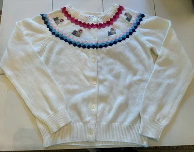 Cardigã suéter novo com etiquetas Gymboree New York menina cachorro 7 8 - Imagem 1 de 3