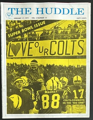 1971 The Huddle Baltimore Colts Super Bowl Issue-John Unitas Craig Morton - Image 1 of 4