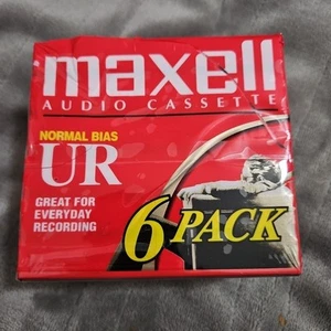 Cinta de casete de audio Maxell UR60 6pk cuenta 60 minutos sesgo normal sellado - Imagen 1 de 3