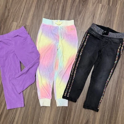 3 joggers multicolores para niñas talla 4-5T de Justice juicy couture wonder nation Foto 1 de 4