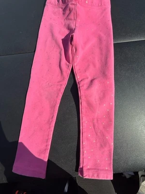 Mini Boden Pink Gold Star Leggings Girls 5-6Y - Image 1 of 4