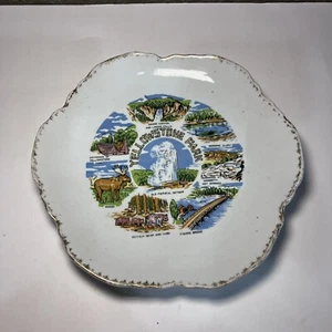 Porcelain Collector Plate YELLOWSTONE PARK Grand Canyon 8" Wall Hanging - Picture 1 of 3