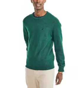 Suéter Nautica Para Hombres Jaspeado Manga Larga Cuello Redondo Verde Marea Talla 2XL - Imagen 1 de 1