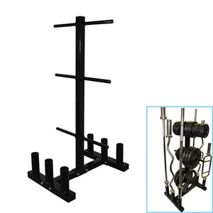 Olympic Barbell and Weight Plate Storage Rack - Home Gym - Store All Types Plate - Picture 1 of 6