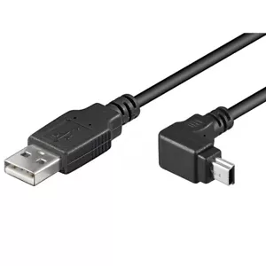 2 Meter 2.0 USB Kabel Ladekabel A Stecker auf Mini B 5 polig mit Winkelstecker