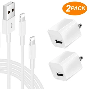 Replacement 2-Pack 5V USB Wall Charging Power Adapter + 2x 2 Meter CableCord ... - Picture 1 of 7