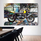 Leinwand Bild Motorrad Oldtimer Wandbilder XXL Wohnzimmer Modern Deko 1408A