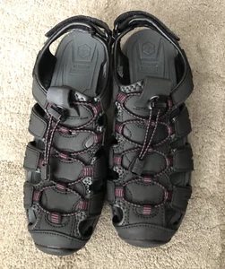 Khombu Ashley Women's Comfort Sandals Black-Purple Active Water walking Size 9 - Picture 1 of 8