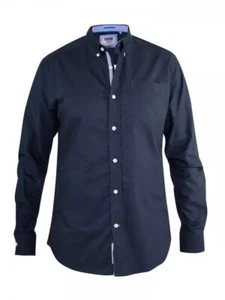 Men's Duke Kingsize Long Sleeve Buttoned Down Oxford Shirt in Navy 2XL AND 3XL - Picture 1 of 4