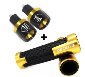 MANOPOLE + CONTRAPPESI PER MOTO DUCATI - GIALLO - leggere descrizione - Foto 1 di 2