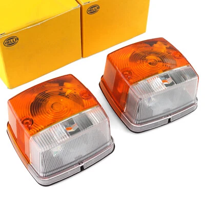 2x HELLA Blinker Blinkleuchte rechts links vorne für TRAKTOR FENDT CASE IH BOMAG - Bild 1 von 3