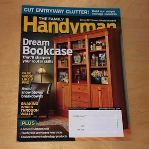 The Family Handyman Magazine Jan 2014 #1 In DIY Home Improvement Dream Bookcase - Picture 1 of 1