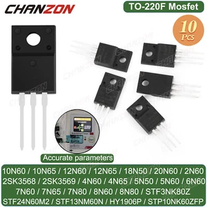 Transistor Mosfet 600V To-220F 7N65 6N60 12N60 Mdf10N65B 18N50 4N65 12N65 - Imagen 1 de 29