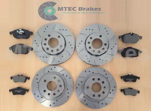 VECTRA C MK2 1.9 CDti DRILLED BRAKE DISCS Front Rear & Pads - Picture 1 of 8