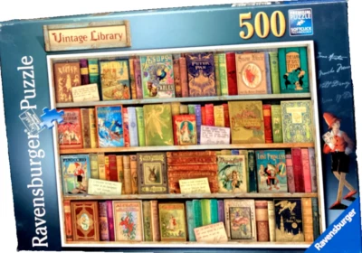 Ravensburger 500pc Vintage Library by Aimee Stewart 2016 jigsaw puzzle - Image 1 of 2