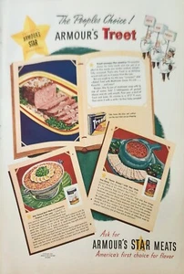 1940 Armaduras Treet Use Carne Vintage Ad the People Choice - Imagen 1 de 1