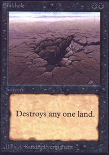 MTG Sinkhole, Moderate Play, English Beta - Image 1 of 1