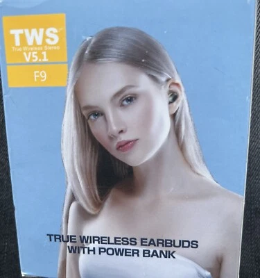 TWS V5.1 F9TRUE WIRELESS EARBUDS WITH POWER BANK EASY PAIR OpenBox