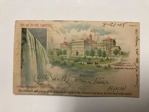 Shredded Wheat Biscuit & Triscuit 1908 Adv Post Card ~Niagara Falls, NY ~ AD81 - Picture 1 of 6