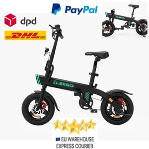 14" ELEKGO EG01 FOLDING PORTABLE ELECTRIC BIKE WITH PEDAL ASSISTED EBIKE CHEAP - Picture 1 of 11