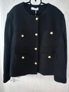 Damen Jacke von Mango, 3XL, schwarz mit goldenen Knöpfen, ungetragen - Bild 1 von 7