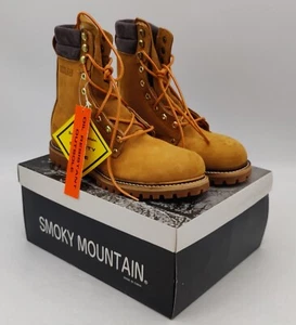 Botas de trabajo con cordones de cuero marrón tostado de montaña ahumado para hombre punta de seguridad 10,5 Oil Res - Imagen 1 de 7
