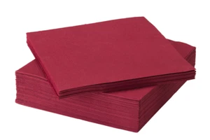 IKEA FANTASTISK Papierserviette, dunkelrot, 40x40 cm, 15 3/4" x 15 3/4", BRANDNEU - Bild 1 von 4
