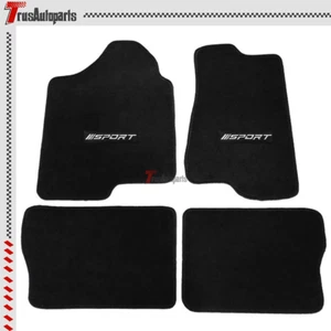 For 03-09 Hummer H2 Black Floor Mats Nylon Interior Carpet w/ White Sport 4PC - Picture 1 of 4