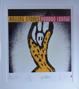 ROLLING STONES "Voodoo Lounge" sig. Lithographie RARE - Picture 1 of 2