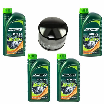 Motoröl Ölfilter HF552 Set 10W40 4 Liter für Moto Guzzi California Quota Mille - Bild 1 von 4