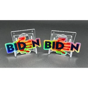 5 for $5 Holographic Sticker Decal Biden Blood On Your Hands - Joe Biden - TRUMP - Picture 1 of 5