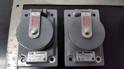 Lote de 2, T&B 3753 THOMAS & BETTS RUSSELLSTOLL RECEPTÁCULO 30 A 250 V, 20 A 600V Foto 1 de 4