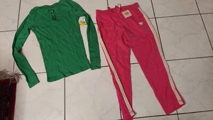 NWT Girls Juicy Couture Size 10 Track Pants Sweat Pants Pink + NWT OLD NAVY TOP - Picture 1 of 7