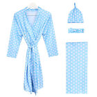 With Baby Swaddle Blanket Soft Daily Headband Hat Maternity Robe Home Hospital
