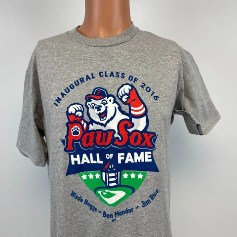 New Pawtucket Red Sox Hall Of Fame Class T Shirt 2016 MILB Wade Boggs Jim Rice M Cover