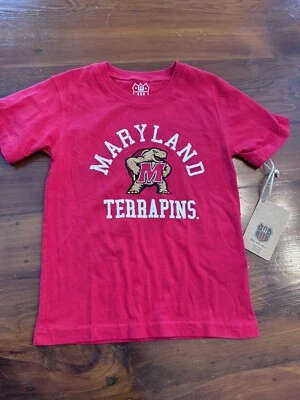 Wes and Willy Kids SS Organic Cotton Tee Shirt Maryland Terrapins Size 4T NWT - Image 1 of 4