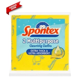 Spontex Multi-Purpose Microfibre Cloth 2pk - Picture 1 of 6