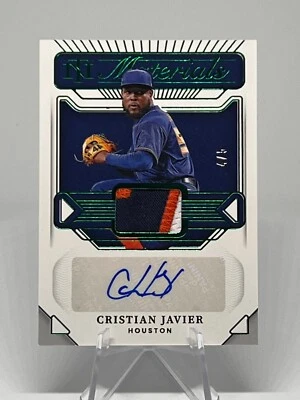 Cristian Javier 2022 National Treasures Materials Signatures 4/5 #NMS-CJ Houston - Image 1 of 2