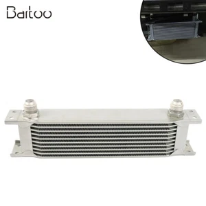 10 Row Aluminum Engine Transmission Oil Coolers 10AN Hose End Fittings Kit - Picture 1 of 17