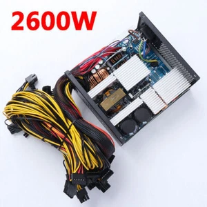2600W Modular Power Supply For Coin Mining 8 Graphic Cards 96% Conversion Rate - Picture 1 of 12