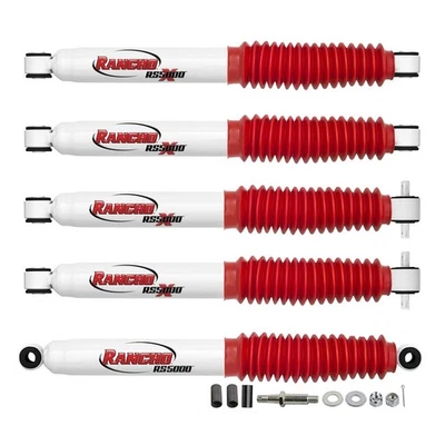 Rancho RS5000X Front & Rear Shocks w/ Steering Stabilizer for GMC Jimmy Sonoma Foto 1 de 4