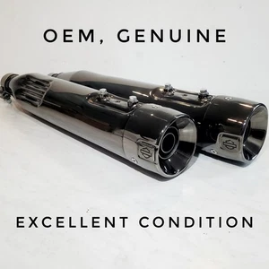 "Silenciadores de escape deslizables cromados ahumados OEM CVO Harley 17-24 M8" - Imagen 1 de 19