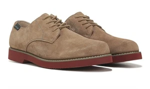Nuevos Zapatos Oxford Eastland Buck Gamuza Taupe Marrón y Rojo Suela Para Hombres 7.5 D Precio de venta sugerido por el fabricante $109 - Imagen 1 de 10