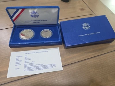 1986-S Liberty Commemorative Coin Set W/Box and COA - Image 1 of 4