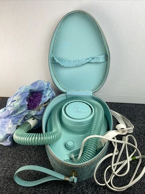 Vintage Lady Sunbeam Bonnet Hair Dryer  Travel Case 1960s Portable MOD Funky - Image 1 of 4