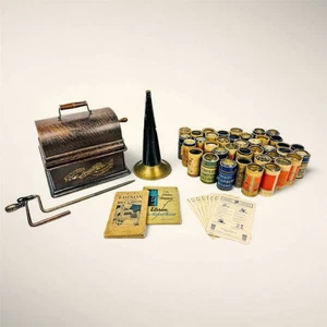 Edison Standard Model A Zylinderphonograph mit Model K Reproducer & Extras FUNKTIONIERT - Bild 1 von 24